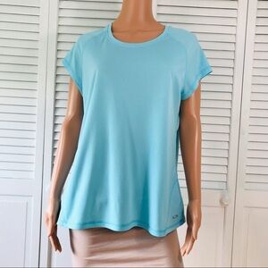 CHAMPION Light Blue Duo Dry Short Sleeve Shirt Size XL